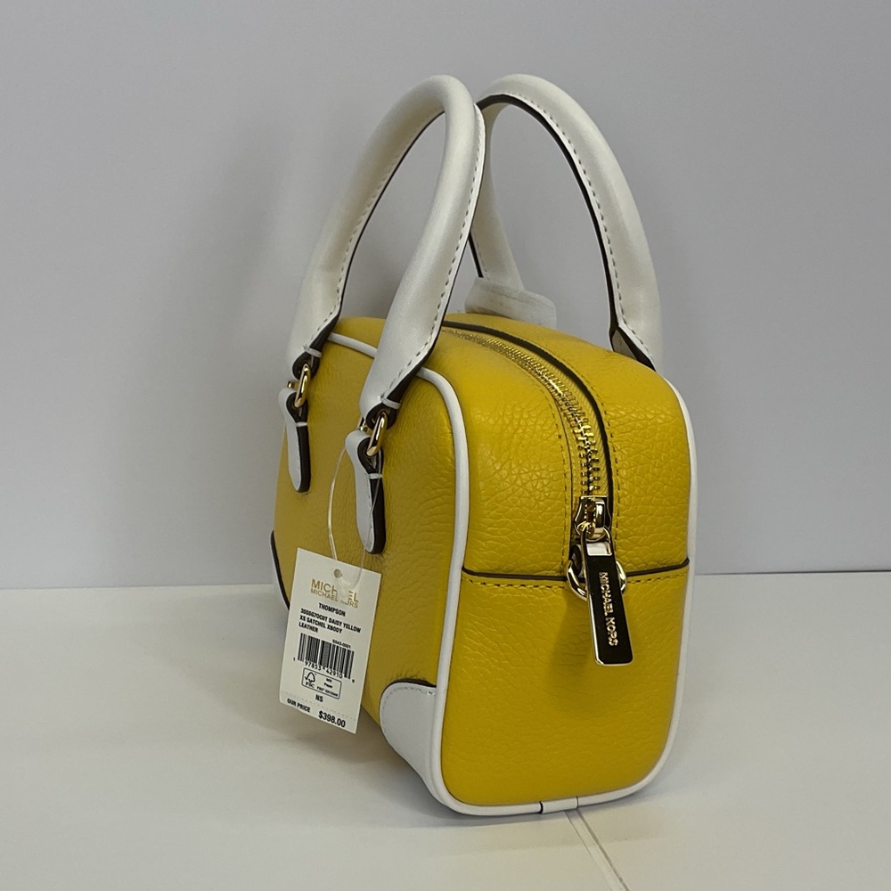 Michael Kors Yellow and White Handbag NWT (Retails $398) 💛💛💛 - Picture 4 of 9